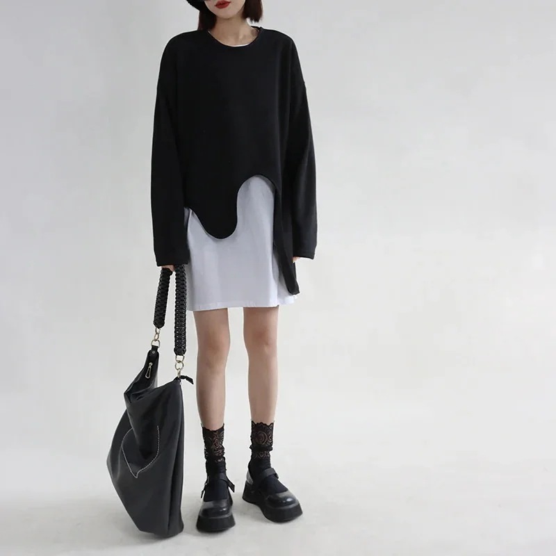 【送料無料】不規則デザインセンのスセーター