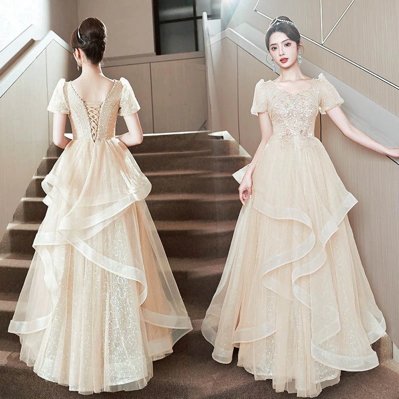 発表会ドレス大人上品イブニングドレス二次会花嫁結婚式卒業式謝恩会披露宴成人式