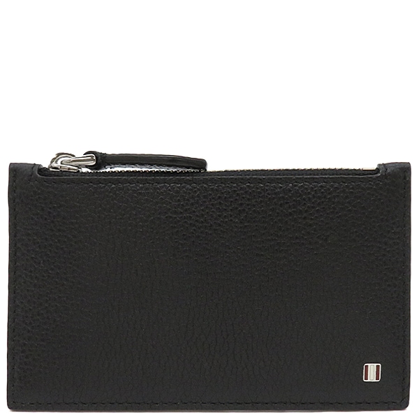 バリー BALLY コインケース コイン＆カードホルダー レザー ブラック シルバー金具 黒 GABE 10 【箱】【中古】