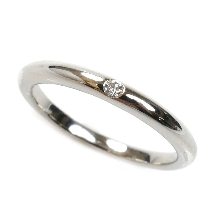 BVLGARI ブルガリ Pt950プラチナ フェディ 1Pダイヤ リング・指輪 348628 ダイヤモンド 9号 3.1g レディース 中古 美品 24,420円