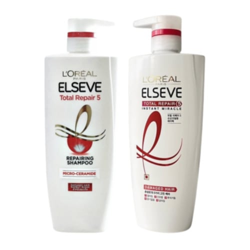 エルセーブ トータルリペア5 シャンプー620ml+トリートメントヘアパック700ml ダメージヘアケア 保湿 ツヤ 補修 潤いヘアケアセット 5,352円