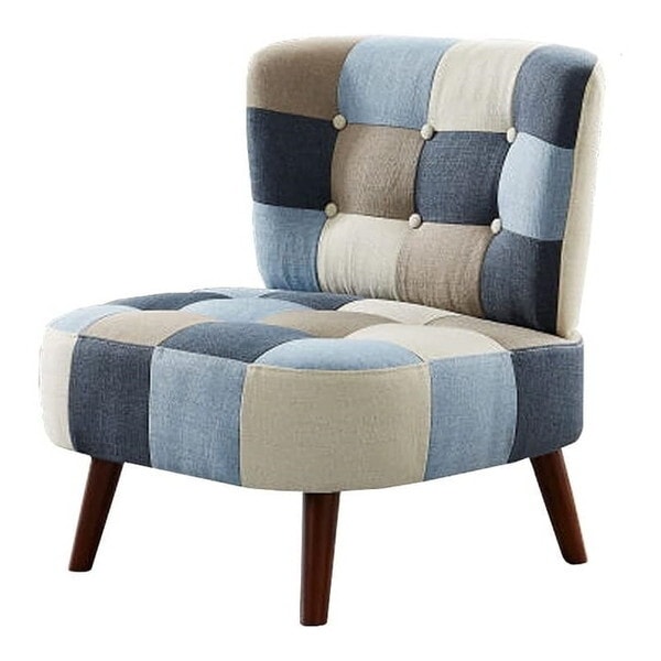 アーバン通商 パッチワークソファ 1人掛け SM-2121-1P-ブルー メーカー直送