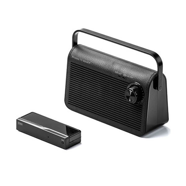 サンワダイレクト 手元スピーカー 充電式ワイヤレス 最大30m ブラック