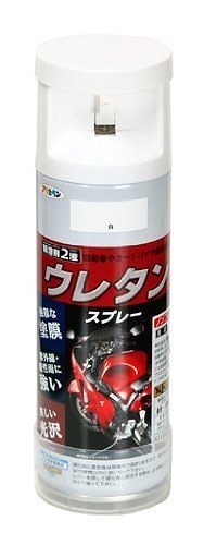 アサヒペン（まとめ買い）弱溶剤型2液 ウレタンスプレー 300ML 白 [x3缶セット]