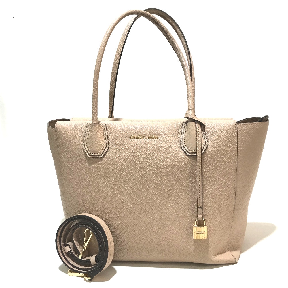 Michael Kors マイケルコース ショルダーバッグ ロゴ カバン 2WAY トートバッグ レザー ベージュ