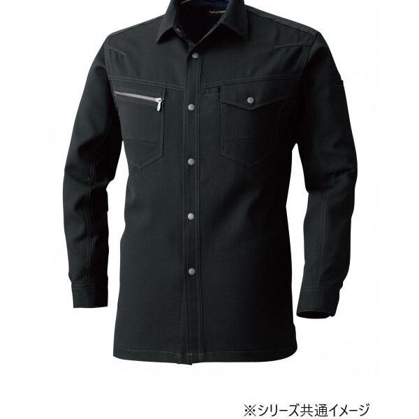 965 長袖シャツ 5Lサイズ ブラック(4) SOWA