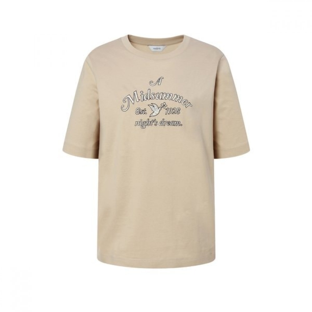 [25SS] グラフィックリラックスフィットショートスリーブ T シャツライトベージュ HSTS5BC25I1