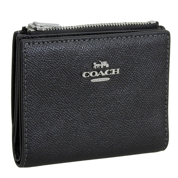 コーチ 財布 レディース 二つ折り財布 アウトレット レザー ブラック XGRN LTHR BFLD WLT CR983SVBK COACH