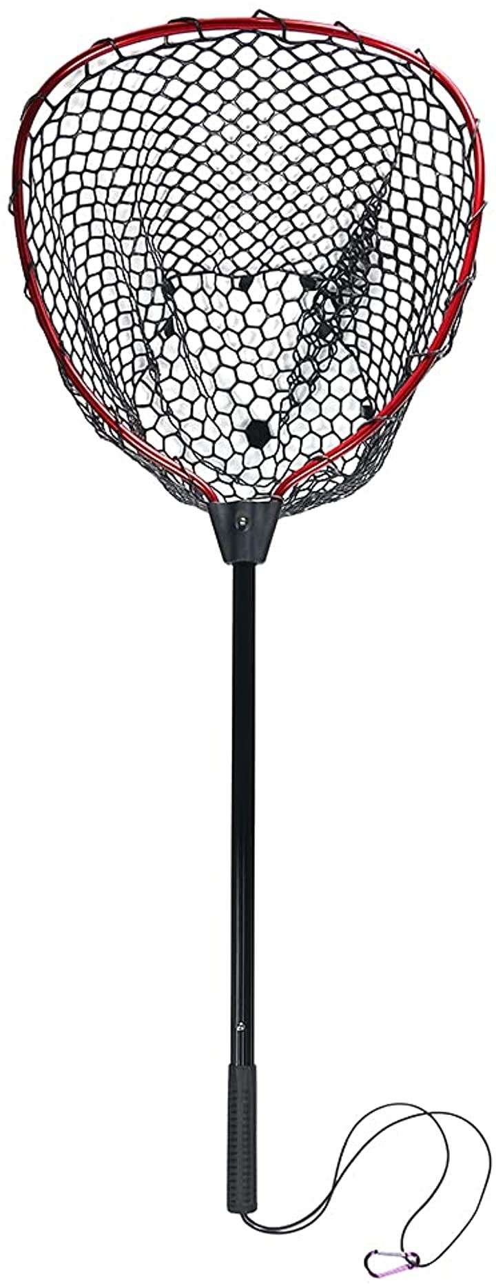 ラバー ランディング ネット フライ フィッシング 折りたたみ 伸縮 ハンド ディップ キャッチ カラビナ 付き 漁船 釣り 網 魚(stream ジャケット 毛バリ パラシュー)