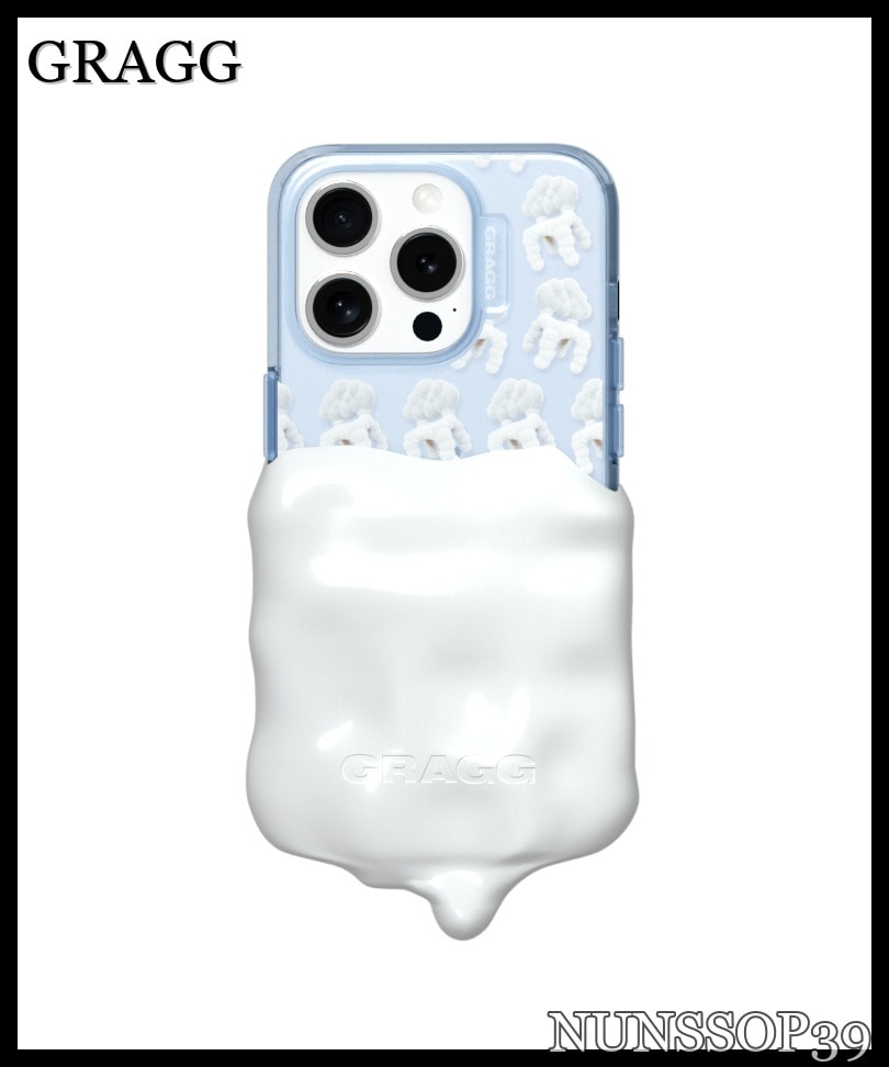 GRAGG DOUBLE LAYERS CASE-CLEAR BLUE/IVORY