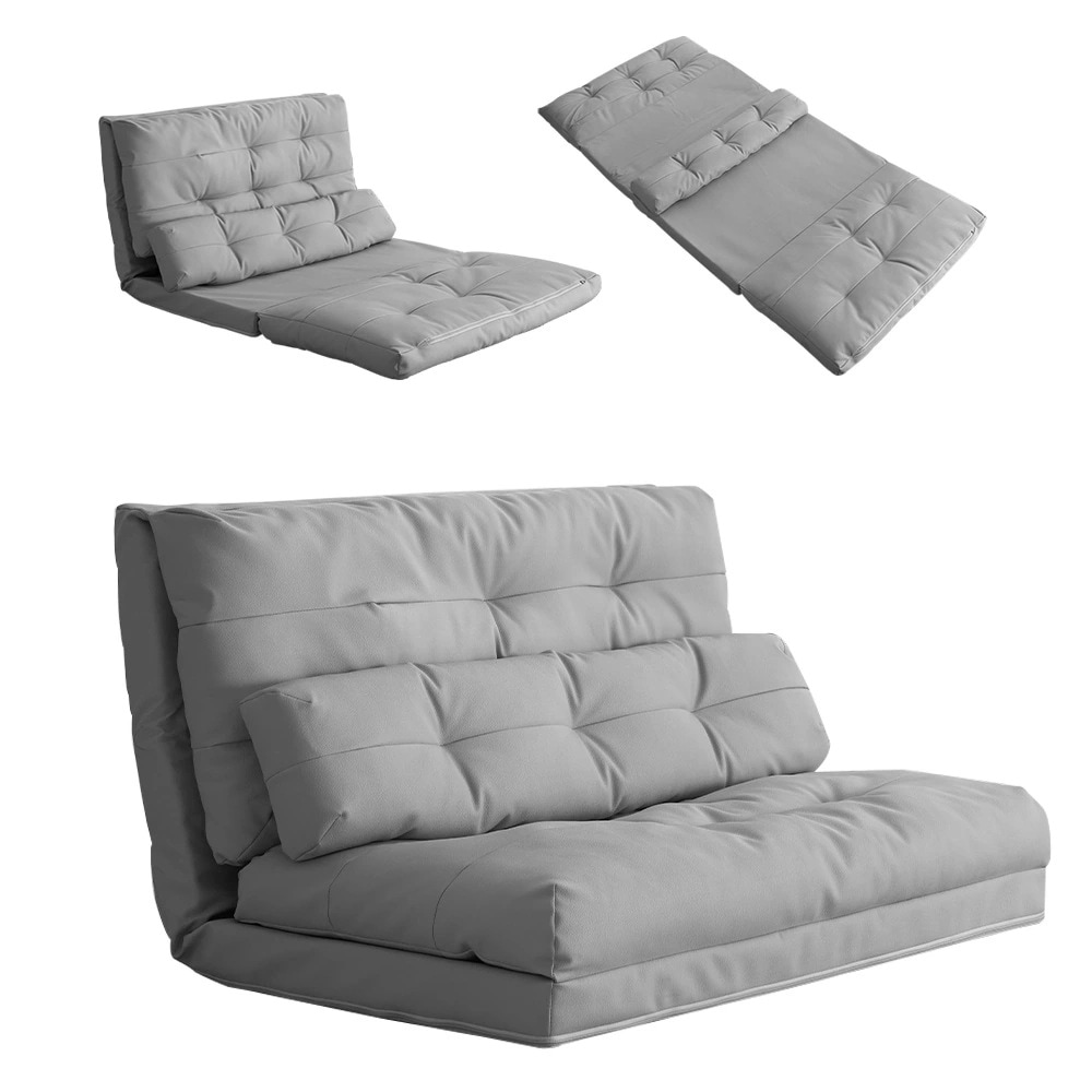 【日本国内出荷-3日で配達】ソファーベッド マルチに使る3WAY 幅108cm 6段階リクライニング クッション付き 座椅子 2人掛け 折り畳み コンパクト 折りたたみベッド ローソファーDJYC84
