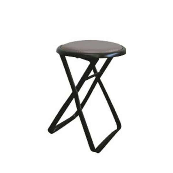 折りたたみ椅子 1脚販売 ブラックブラック 日本製 スチールパイプ 幅320奥行320高さ450