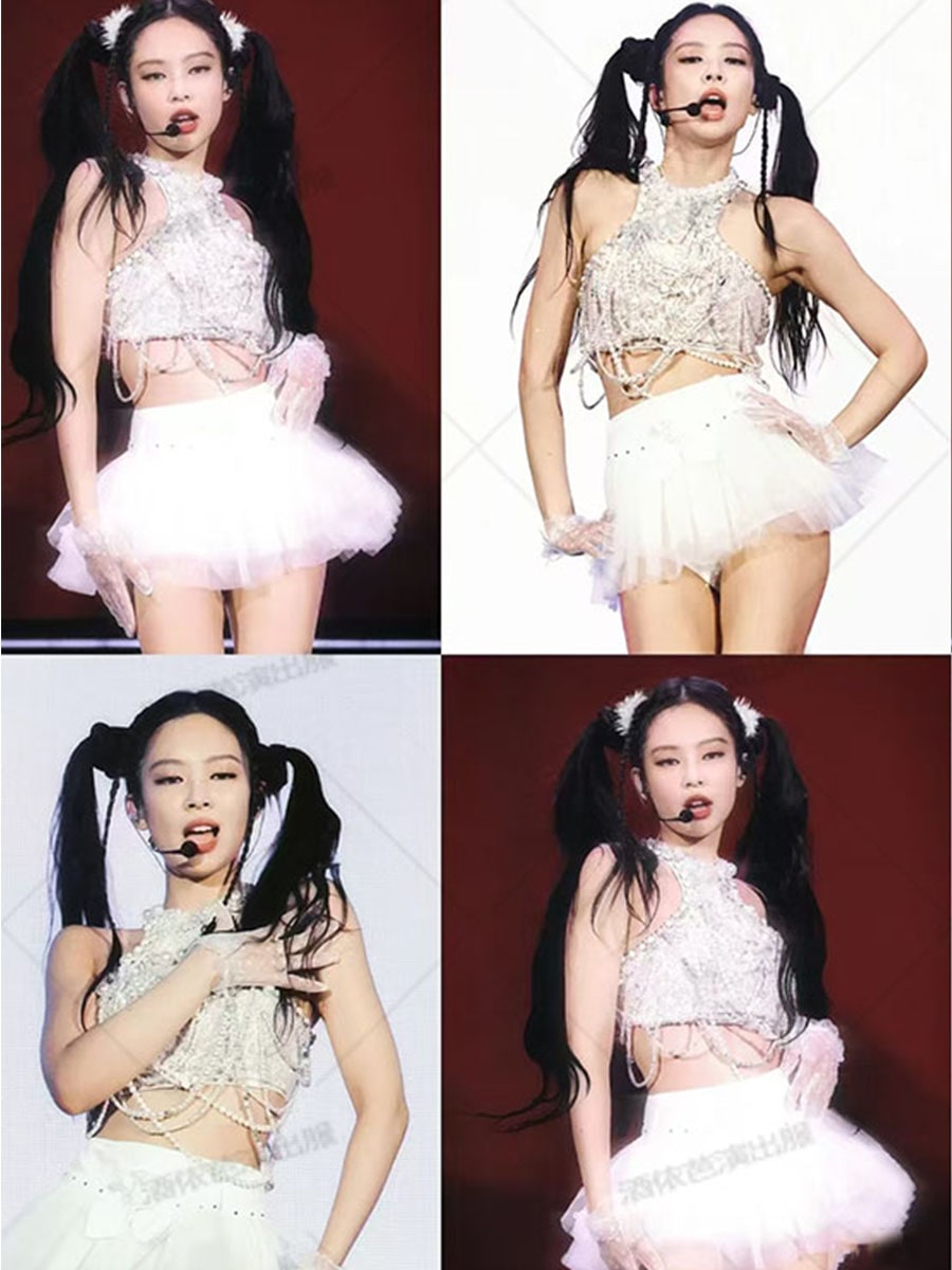 BlackpinkJinZhiniWhitePearlChainJazzDanceAndSongSet