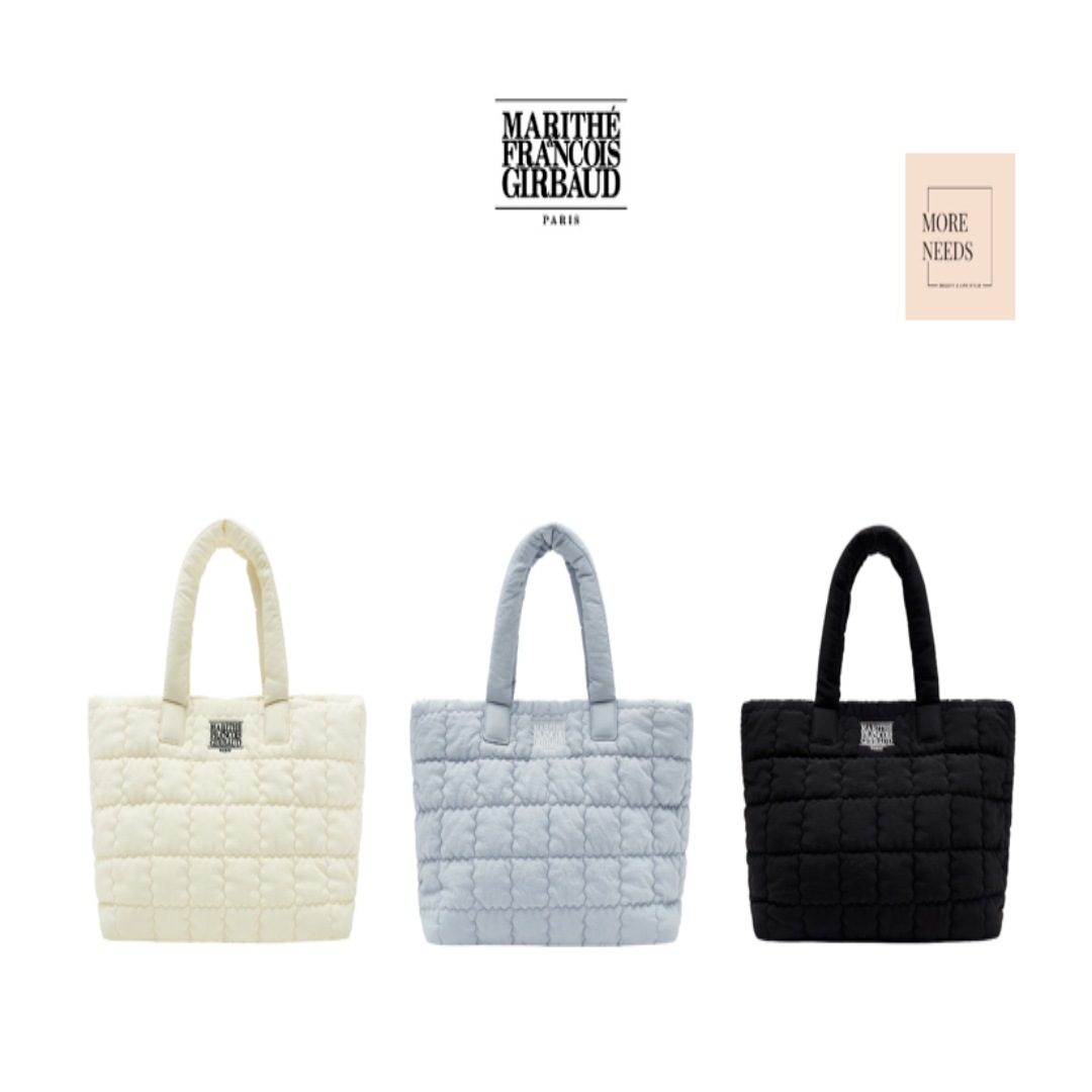 marithe francois girbaud CLASSIC LOGO PADDING TOTE Bag 3colors