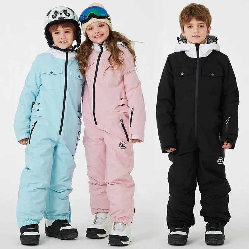 キッズ スノボウェア つなぎ オールインワン セットアップ 上下セット スキーウェア スノーボードウェア スノボーウェア 耐水圧10000mm 子供服 子ども ジュニア 女の子 男の子