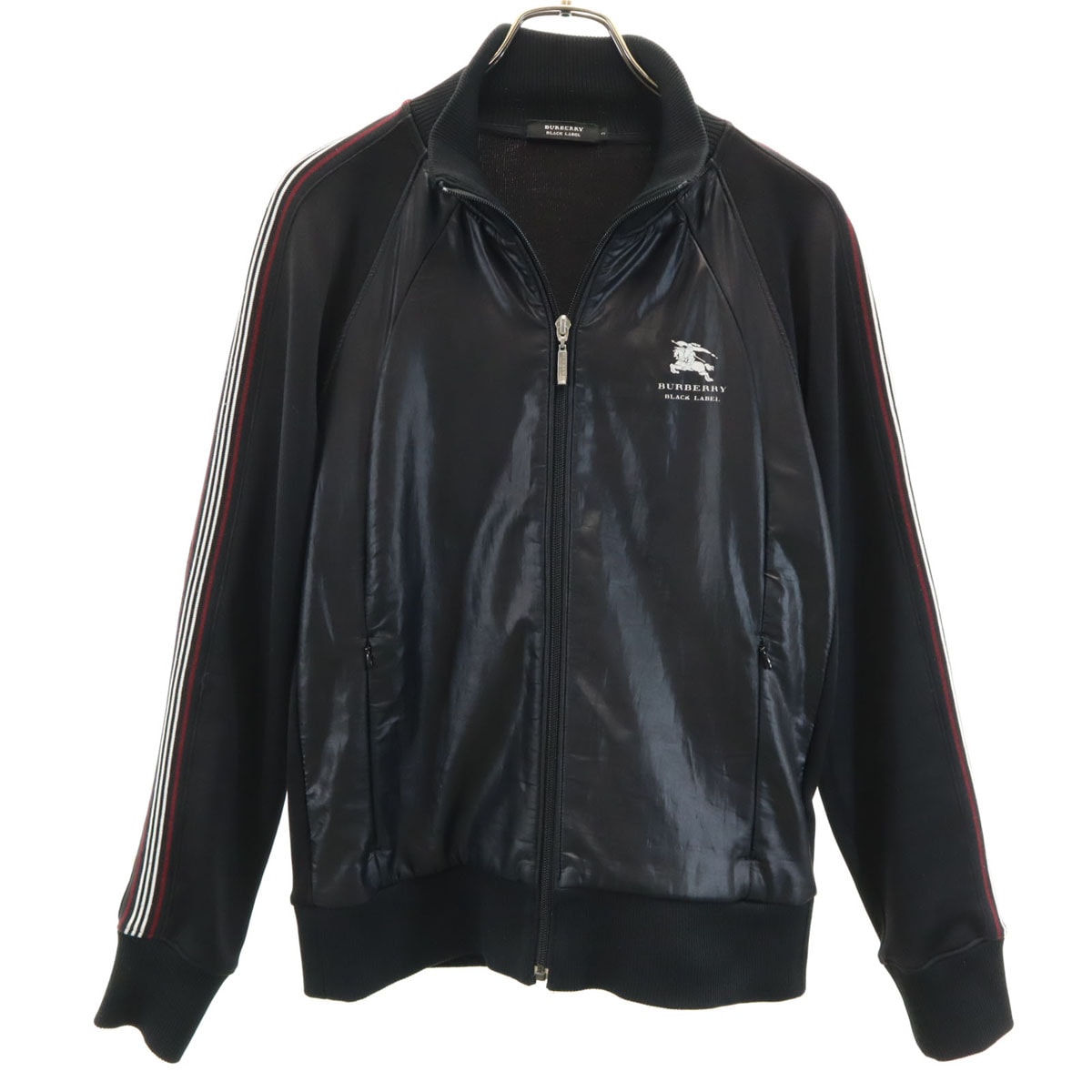 BURBERRY BLACK LABEL バーバリーブラックレーベル トラックジャケット 2 ブラック 三陽商会 メンズ 古着