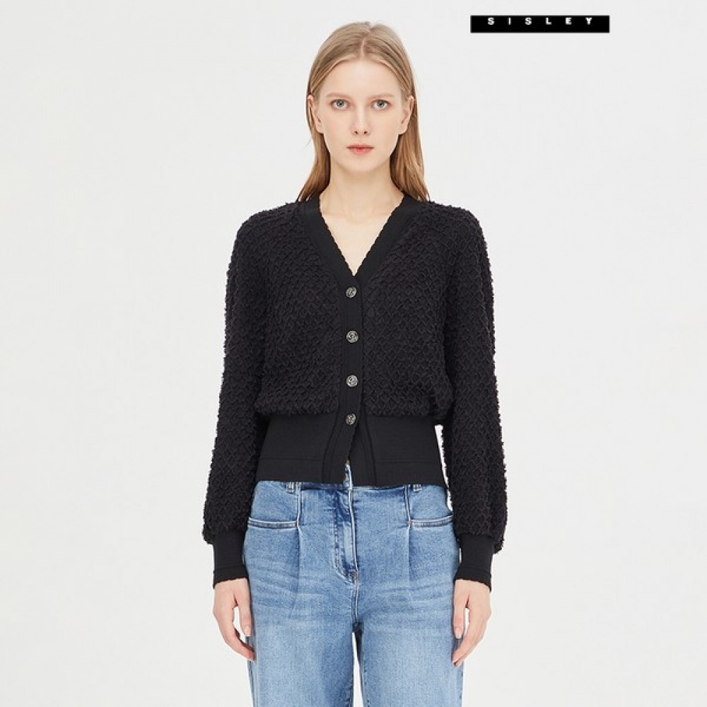 [シスレー] シスレーダウニーニットリブカーディガンブラウスSAWSA1511