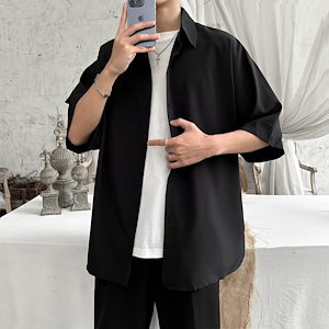 【超お得1つ買うと10個もらえる】メガ割メンズファッション シャツ 半袖シャツ メンズ 夏 制服 カジュアル ゆったり ドレープ ジャケット トップス