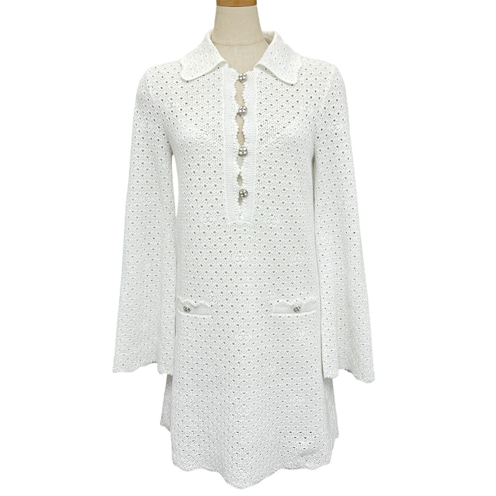 ワンピース P76856K11051 ココマーク クローバー レース スカート アパレル コットン ホワイト