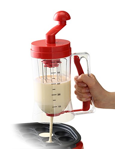 富士商 粉つぎ器 たこ焼き 粉つぎ名人 900ml かき混ぜ器 レバーを引くだけで注げる たこ焼き作り パンケーキ作り 簡単調理 F8639 1個入