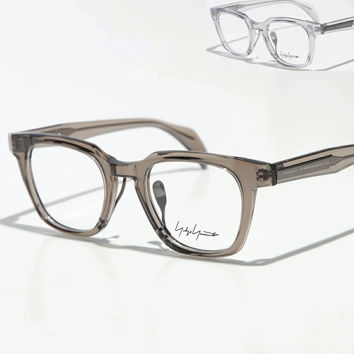 Yohji Yamamoto ヨウジヤマモト メガネ 19-0092-2 19-0092-3 メンズ ウェリントン型 眼鏡 めがね クリングスタイプ クリアフレーム