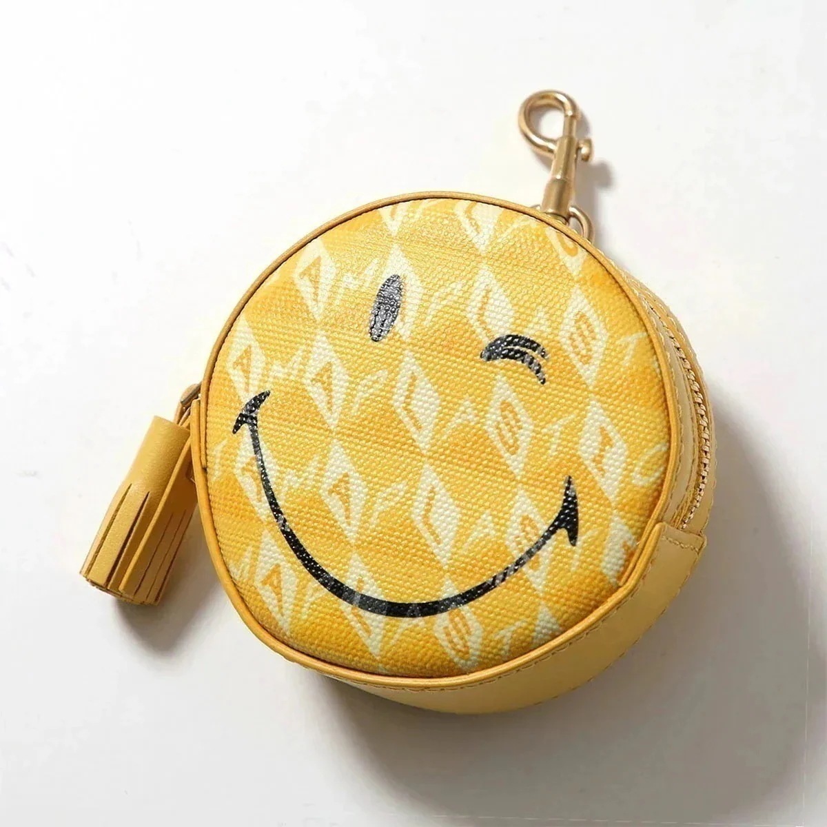 ANYA HINDMARCH アニヤハインドマーチ イヤホンポーチ I AM A Plastic Bag 194266 レディース ミニポーチ スマイリー ウィ