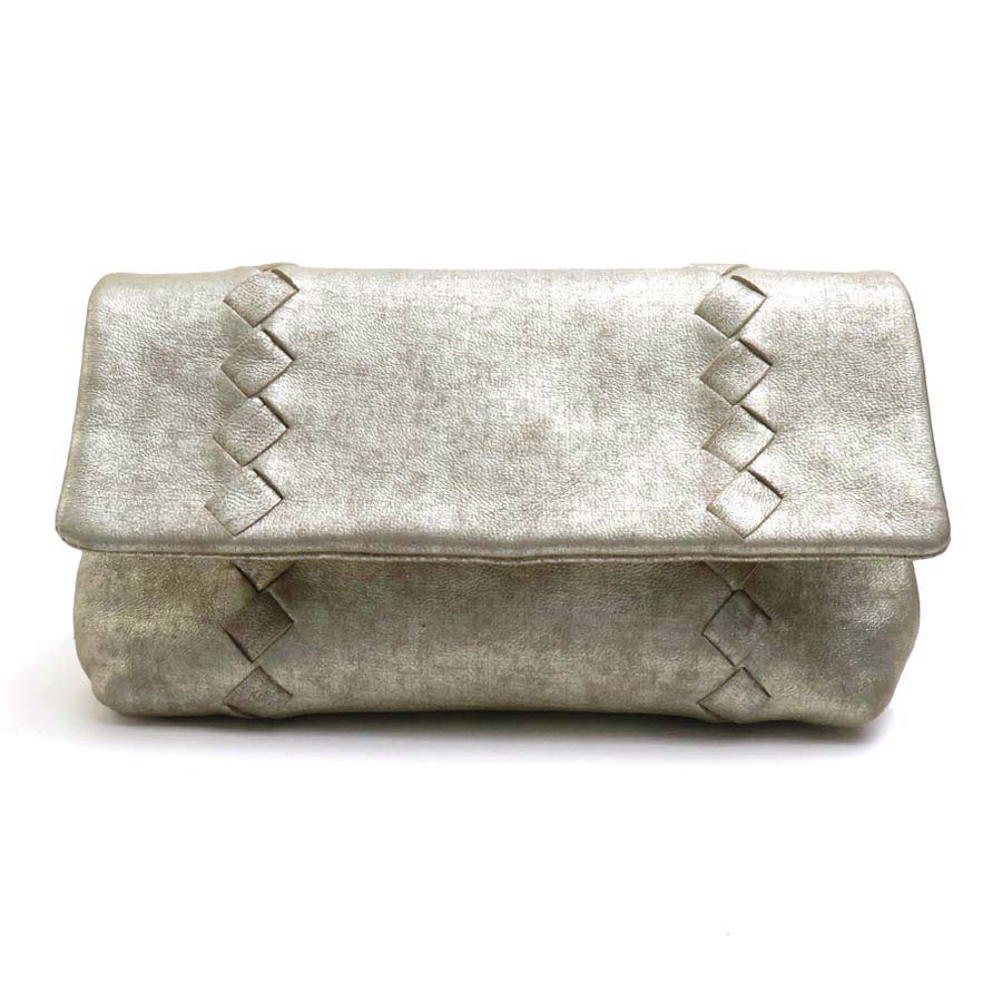 ボッテガヴェネタ BOTTEGAVENETA ポーチ レザー ゴールド ユニセックス a0306