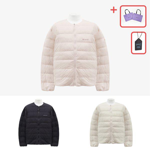 エアリーラウンドネック軽量パディングダウンジャケット女性女子[デパート新商品版/AS可能]