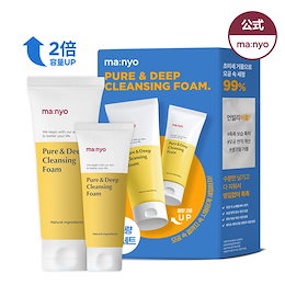 2倍容量UP_大容量限定セット_200mL+100mL【魔女工場 / Manyo Factory】 ★ピュアディープ洗顔料 大容量限定SET★ 毛穴洗浄99% /モッチリした超微細バブルが老廃物