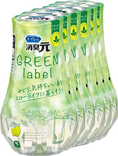 他サイト： 【まとめ買い】トイレの消臭元 グリーンラベル ナチュラルレモンリーフ 消臭芳香剤 部屋用 置き型 400ml×6個 小林製薬の商品画像