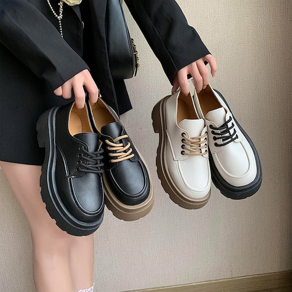 Qoo10] 革靴女性2022秋シングル靴ファッション