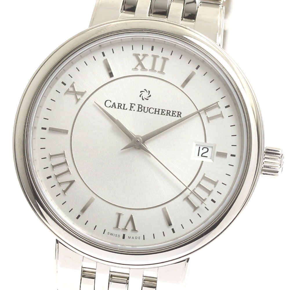 カール F.ブヘラ CARL F.BUCHERER 00.10314.08.15.21 アダマビ デイト 自動巻き メンズ 美品 保証書付き_883841【中古】