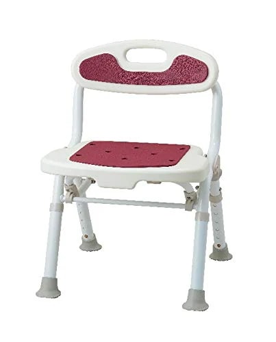 福浴 折たたみコンパクトシャワーチェア ボルドー FKW-02-A