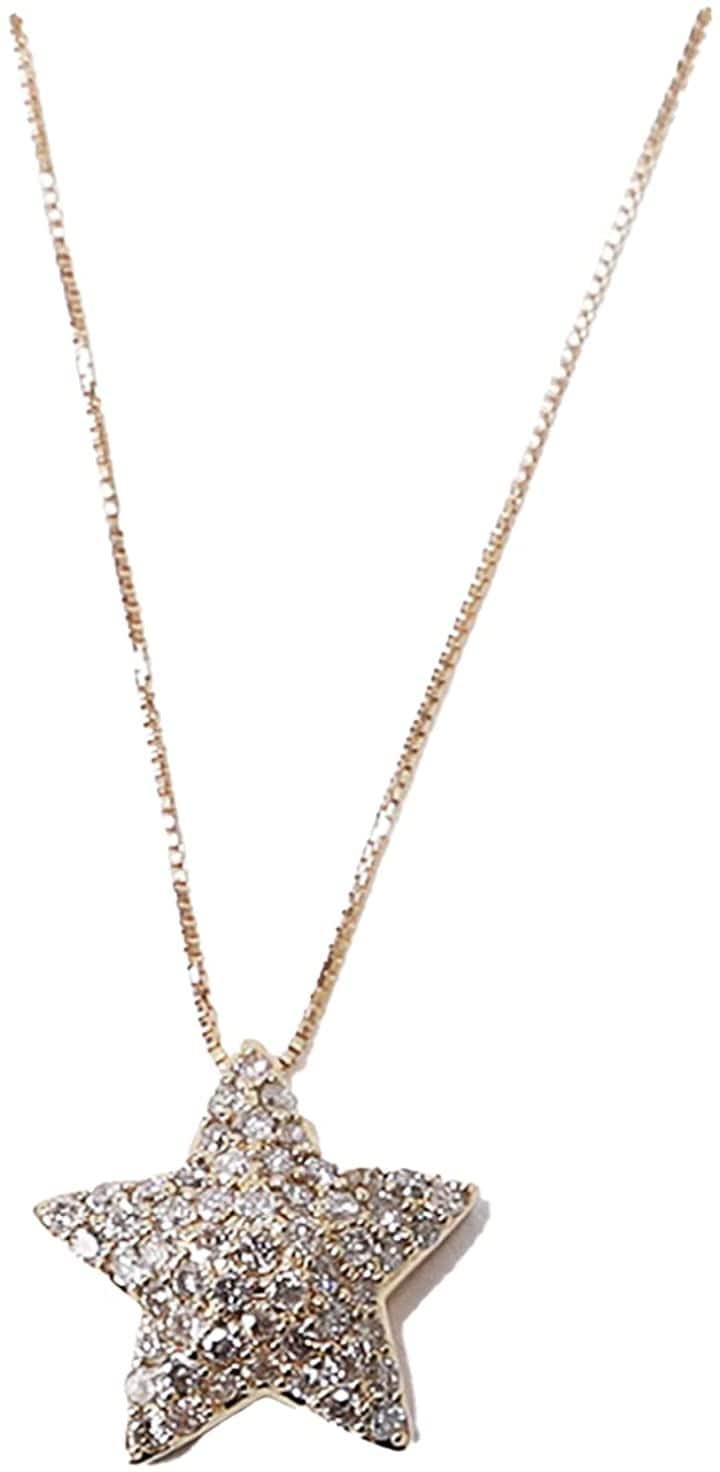 スター＆ダイヤモンドペンダント ネックレス 0.5