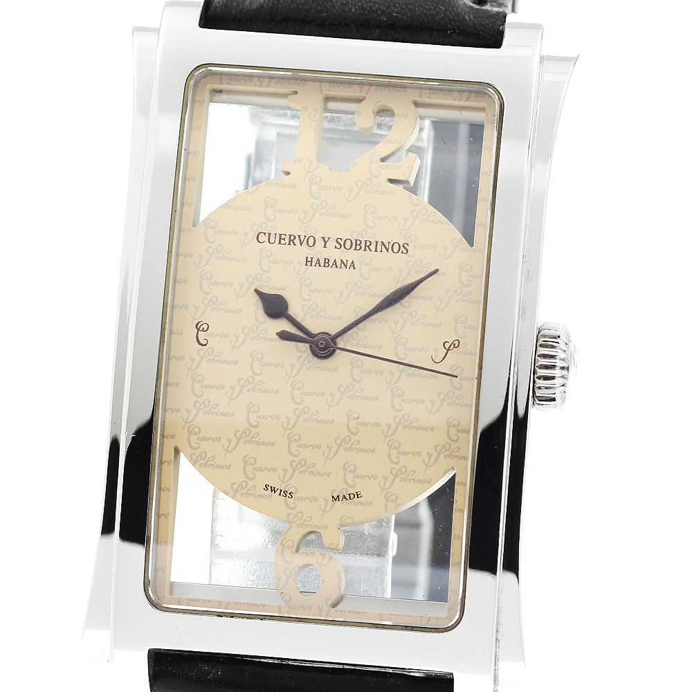 クエルボ・イ・ソブリノス CUERVO Y SOBRINOS A1011/2 ハバナ プロミネンテ 自動巻き メンズ _880380【中古】
