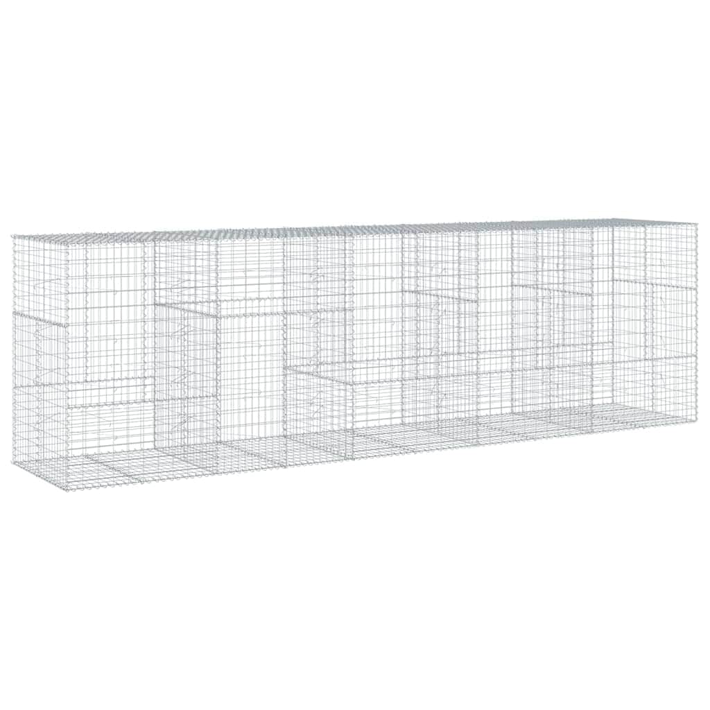 蛇籠バスケット カバー付き 500x100x150cm 亜鉛メッキ鉄
