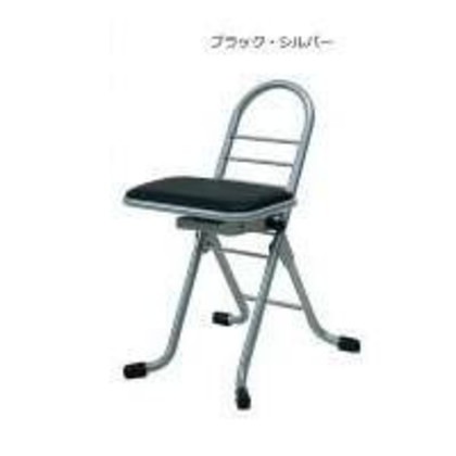 ルネセイコウ プロワークチェアスイングミニ 日本製 完成品 PW-200S ブラック・シルバー