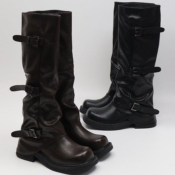 レイヤードベルテッド 冬 レディース アンクルロングブーツ 5cm sjly 20 836_P409795842