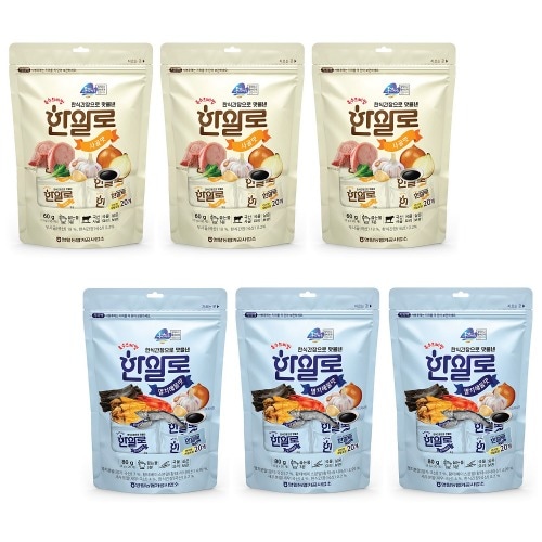 農協食品ハンアルロサゴル味80g 3個+アンチョビシーフード味80g 3個