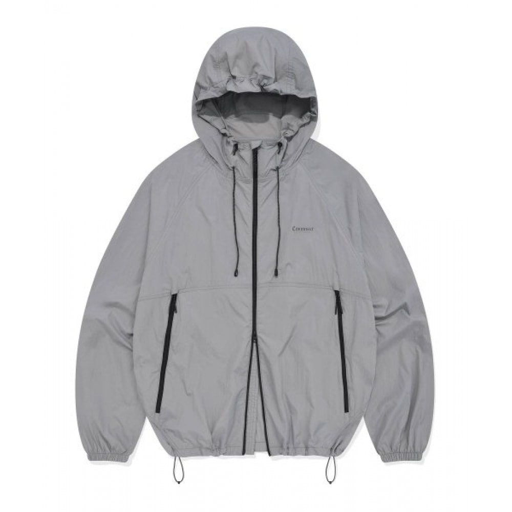 COVERNAT 軽量パッカブルウインドブレーカーグレー