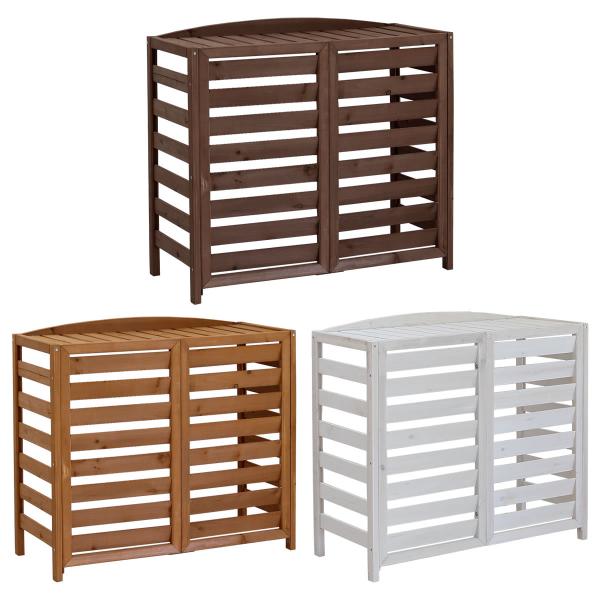 室外機カバー 室外機 日よけ 木製 おしゃれ 北欧 庭 玄関 ガーデニング 車庫 ベランダ テラス 屋上 バルコニー マンション 一軒家 戸建 目隠し 節電 逆ルーバー