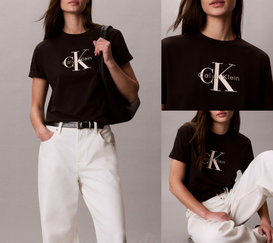 Womens Wash Mono Logo Tee (47G825G-UB1)