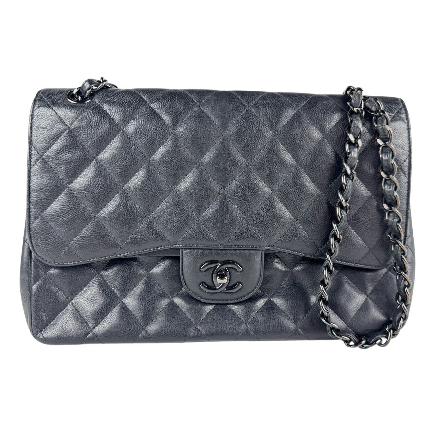シャネル CHANEL ショルダーバッグ キャビアスキンレザー ブラック レディース z5948