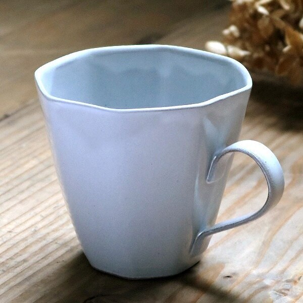 マグカップ 320ml アミューズ コップ マグ 陶器 笠間焼 日本製 カップ 八角形 5,115円