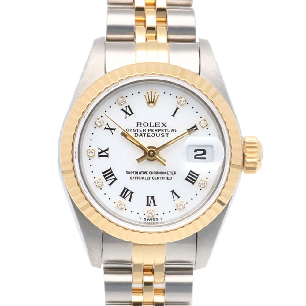 ロレックス デイトジャスト オイスターパーペチュアル 腕時計 ステンレススチール 69173G 自動巻き 1年保証 ROLEX 中古 美品