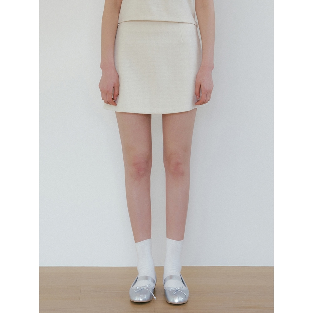 REORG TIR ツイードスカートクリーム