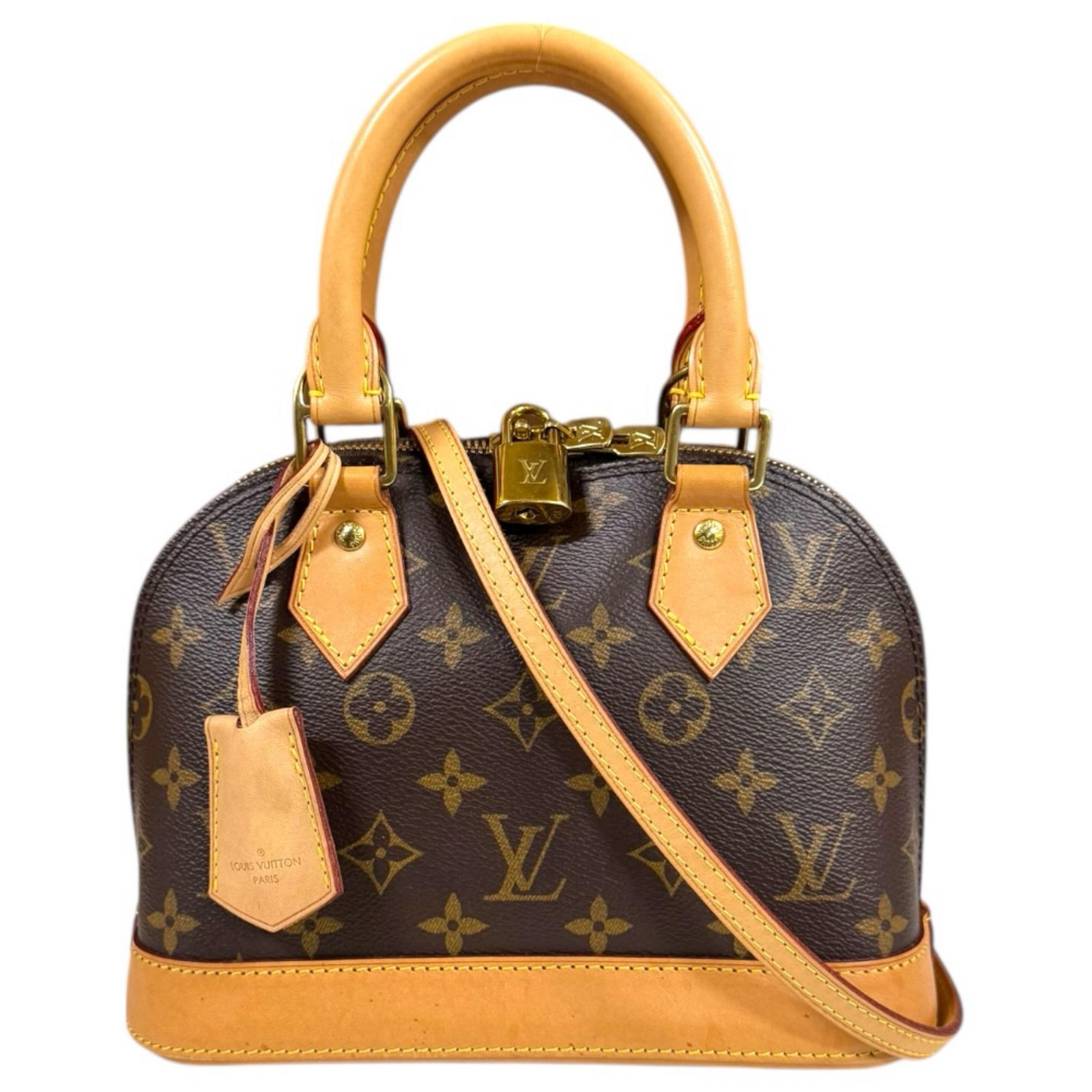 ルイヴィトン アルマBB モノグラム ショルダーバッグ モノグラムキャンバス M53152 ブラウン LOUIS VUITTON 中古
