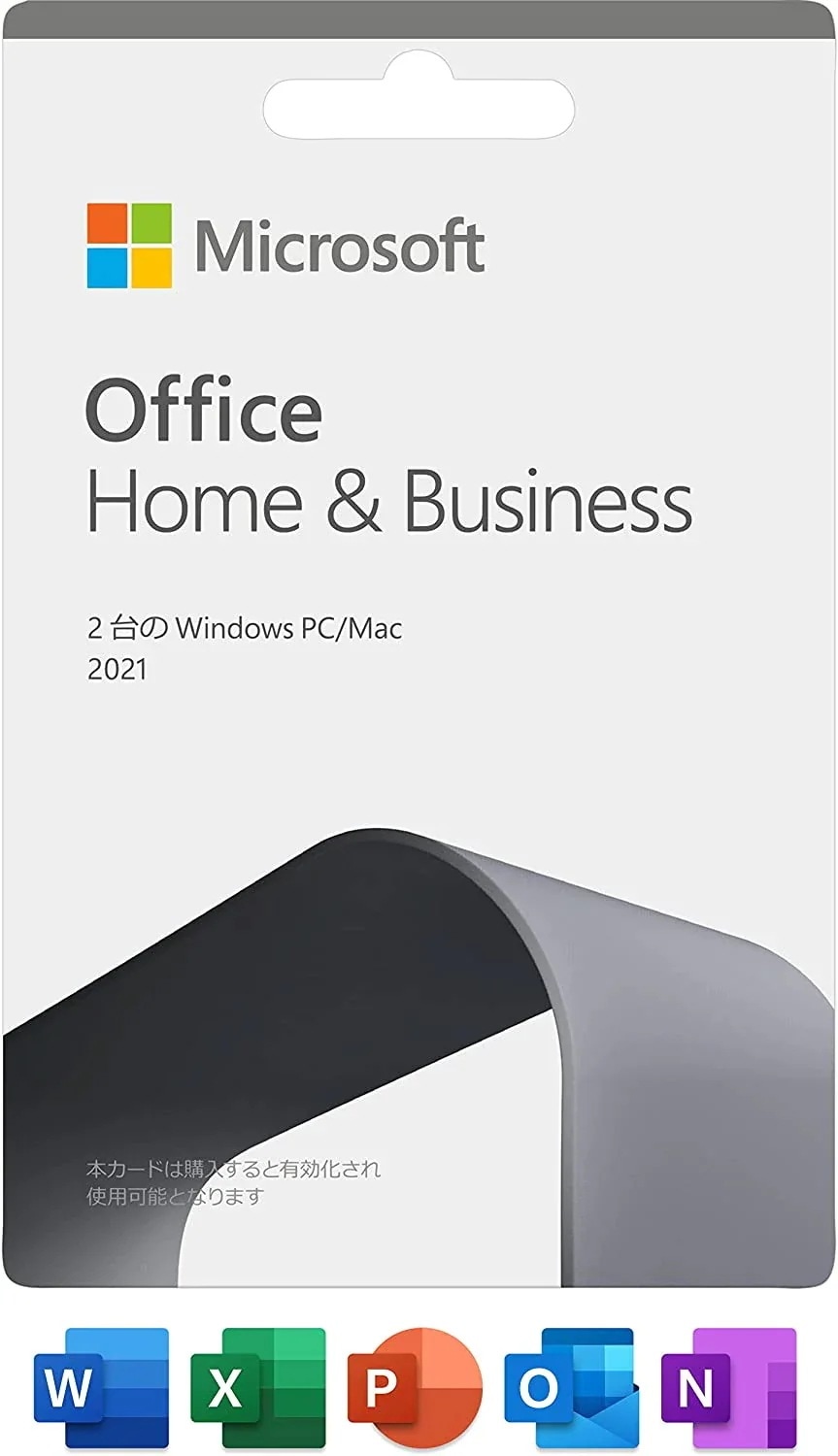 Office Home & Business 2021 カード版Win11,10/mac PC2台