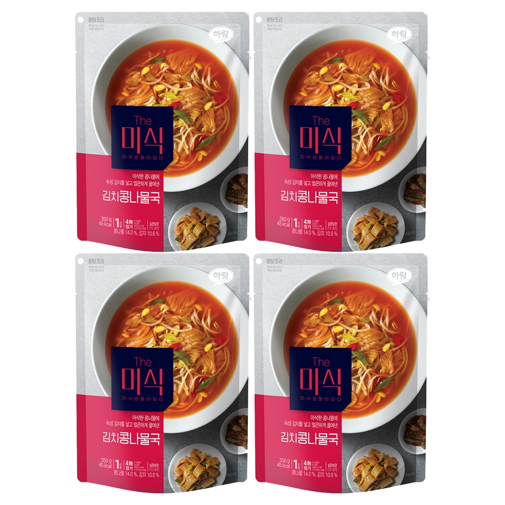 THE ミー式 おいしい 手軽式 韓国 キムチもやしスープ 350g X 4個