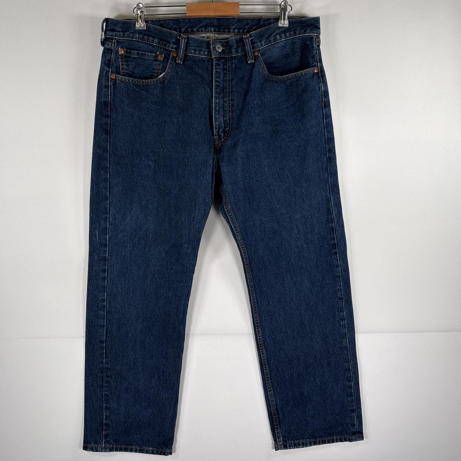 古着 デニムパンツ 505 ストレート ジップフライ 5ポケット 大きいサイズ ジーパン ジーンズ w38 L30 ブルー メンズ